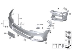 Облицовка M Пд для BMW G32 630i B48D (схема запасных частей)
