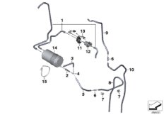 Вентиляция, контроль эмиссии для BMW K48 K 1600 GTL 17 (0F02, 0F12) 0 (схема запасных частей)