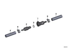 Система питания/быстродействующая муфта для BMW 259S R 1100 S 98 (0422,0432) 0 (схема запасных частей)