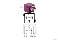 Реле CD-чейнджера Signalviolett для MOTO A61 A61 (9251) 0 (схема запасных частей)