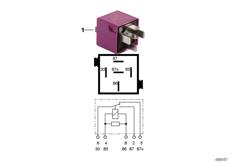 Реле CD-чейнджера Signalviolett для MOTO A61 A61 (9251) 0 (схема запчастей)
