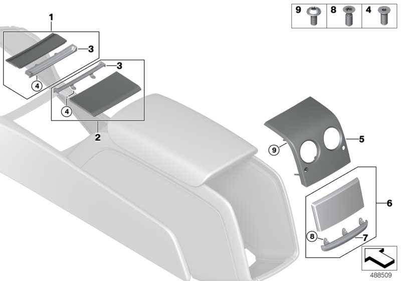Дек.накладки на центральную консоль для BMW RR11 Phantom N74L (схема запчастей)