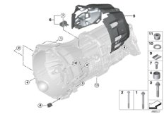 Крепление/дополнит.элементы КПП для BMW F33N 420i B48 (схема запасных частей)