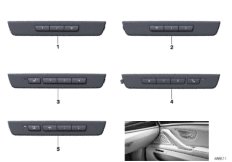 Панель управл.допфункциями пер.сидений для BMW F10N 535i N55 (схема запасных частей)
