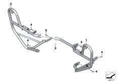 дуга защиты двигателя для BMW K82 F 850 GS Adve. (0K01, 0K03) 0 (схема запасных частей)