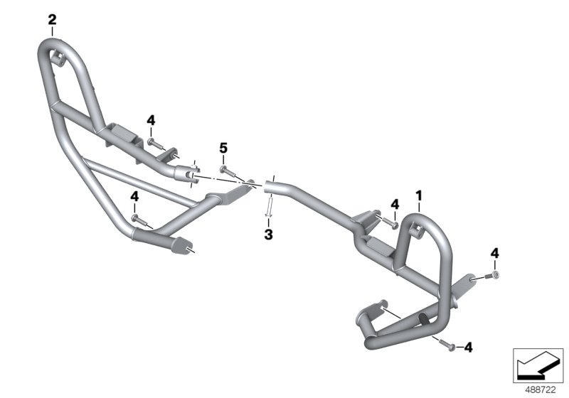 дуга защиты двигателя для BMW K81 F 850 GS (0B09, 0B19) 0 (схема запчастей)