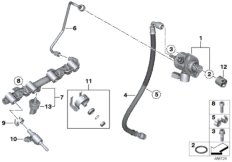 Насос выс.давл./трубопроводы/форсунки для BMW F20 114i N13 (схема запасных частей)