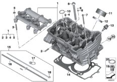 головка блока цилиндров для BMW K70 F 700 GS 17 (0B06, 0B16) 0 (схема запасных частей)