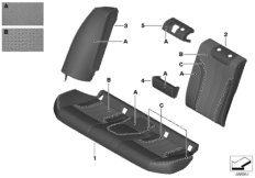 Люк Individual, климат-кожа,сиденье Зд для BMW F90 M5 S63M (схема запасных частей)