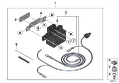 Комплект доп.провода для стартера для BMW K48 K 1600 GTL Excl. (0603, 0613) 0 (схема запасных частей)