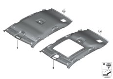Потолок для BMW F39 X2 20iX B48C (схема запасных частей)