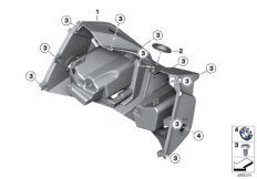 Щиток для ноги Вх для BMW K09 C 400 X (0C09, 0C19) 0 (схема запасных частей)