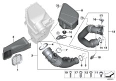 Воздуховод для BMW G31 530iX B48D (схема запасных частей)