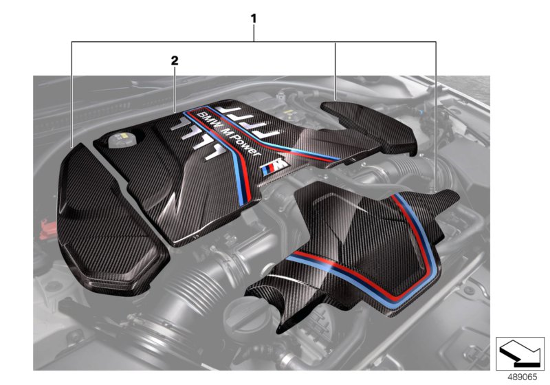 M Performance Parts для BMW F92 M8 S63M (схема запчастей)
