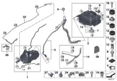 Система SCR для BMW F22N 218d B47 (схема запасных частей)