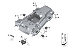 Деталь заднего кронштейна для BMW K80 F 750 GS (0B08, 0B18) 0 (схема запасных частей)