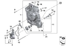 Крышка картера двигателя П для MOTO K08 C 400 GT (0C06, 0C16) 0 (схема запасных частей)