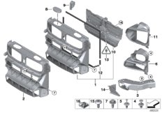 Воздуховод для BMW E70 X5 4.8i N62N (схема запасных частей)