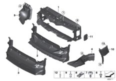 Воздуховоды для BMW F32 418i B38 (схема запасных частей)