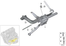Смазочная система/детали масл.насоса для BMW MOSP M235i Racing N55 (схема запасных частей)