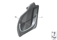 Накладки спинки переднего сиденья для BMW F39 X2 20dX B47D (схема запасных частей)