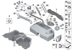 Топливный бак/дополнительные элементы для BMW MOSP M6 GT3 P63 (схема запасных частей)