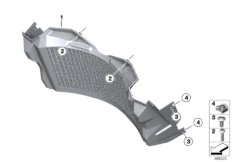 Воздухопровод приточн.воздуха радиатора для BMW K82 F 850 GS Adve. (0K01, 0K03) 0 (схема запасных частей)