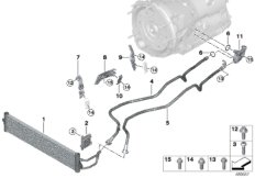 Радиатор охл.масла КПП/трубопр.масл.рад. для BMW G32 630i B48D (схема запасных частей)