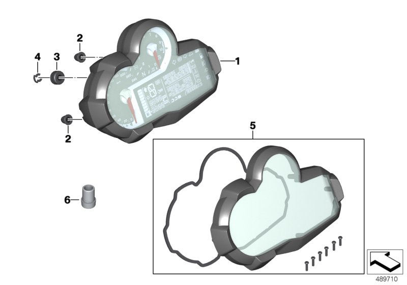 комбинация приборов для MOTO K50 R 1200 GS (0A01, 0A11) 0 (схема запчастей)