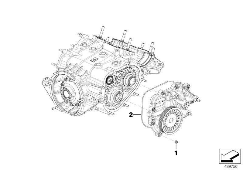 Детали коробки передач для BMW MOSP M6 GT3 P63 (схема запчастей)