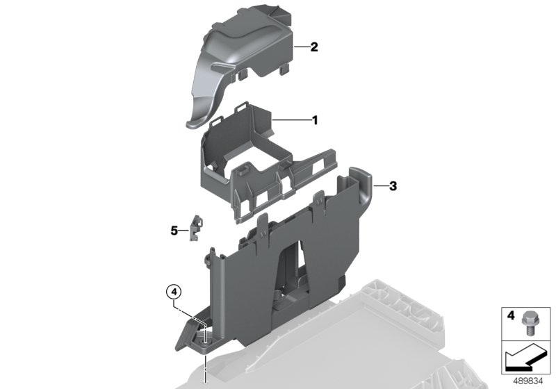 Отсек ЭБУ для MINI F60 Cooper S ALL4 B48C (схема запчастей)