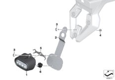 Светодиодн.задний противотуманный фонарь для BMW K70 F 700 GS 17 (0B06, 0B16) 0 (схема запасных частей)