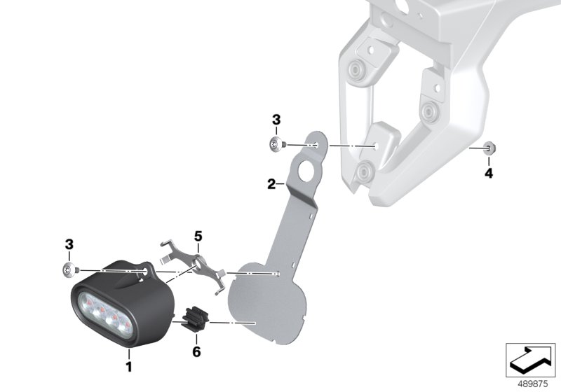 Светодиодн.задний противотуманный фонарь для BMW K80 F 750 GS (0B08, 0B18) 0 (схема запчастей)