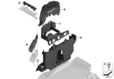 Отсек ЭБУ для BMW F39 X2 18i B32 (схема запасных частей)