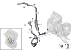 Система охлаждения-турбонагнетатель для BMW F56 Cooper B36C (схема запасных частей)