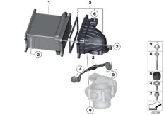 Охладитель наддувочного воздуха для BMW G12N M760LiX N74L (схема запасных частей)