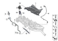 Датчики содерж.кислорода в отработ.газах для BMW G32 640dX B57 (схема запасных частей)