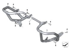 дуга защиты двигателя для BMW K81 F 850 GS (0B09, 0B19) 0 (схема запасных частей)
