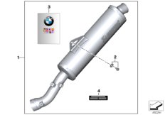 Спортивный глушитель для BMW K255 R 1200 GS Adve. 10 (0470,0480) 0 (схема запасных частей)