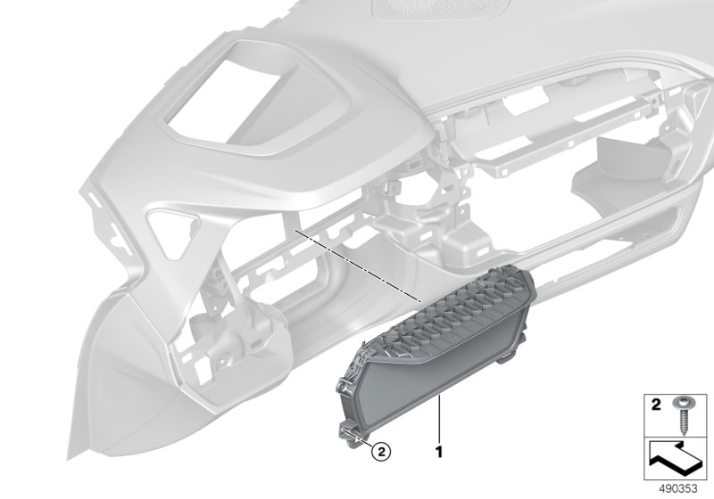 Комбинация приборов базовая для BMW G29 Z4 M40i B58C (схема запчастей)