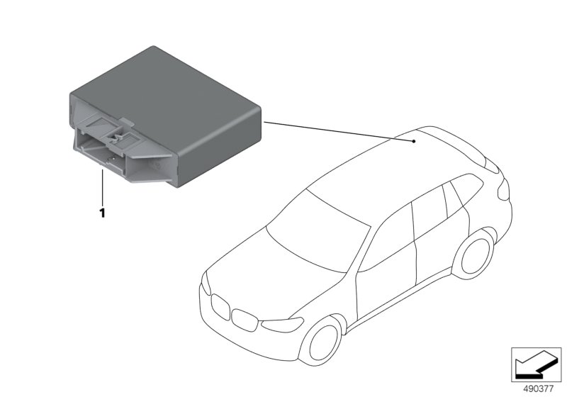 ЭБУ парковочного ассистента (PDC, PMA) для BMW G01 X3 20i 1.6 B48 (схема запчастей)