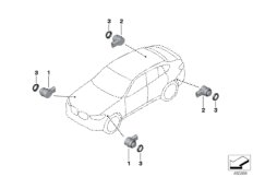 Системы парковки для BMW G02 X4 M40iX B58 (схема запасных частей)