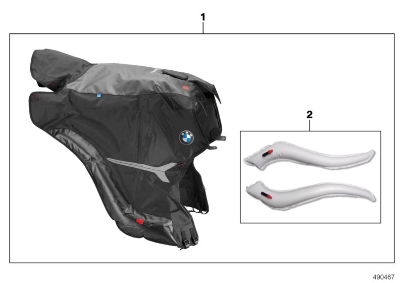 Накидка на скутер для BMW K09 C 400 X (0C09, 0C19) 0 (схема запчастей)