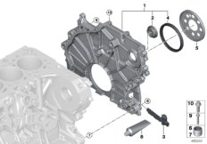 Корпус блока ГРМ для BMW G31 520dX XD5 (схема запасных частей)