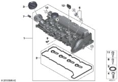 Крышка головки блока цилиндров для BMW G21 320d B47D (схема запасных частей)