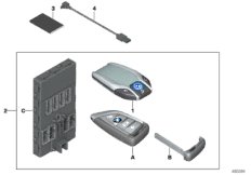 BMW ключ с дисплеем / к-т FFB с BDC для BMW I15 i8 B38X (схема запасных частей)