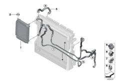 вынесенный радиатор ОЖ для BMW G05 X5 M50dX B57S (схема запасных частей)