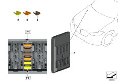 Body Domain Controller (BDC) для BMW G12N 730Li B48D (схема запасных частей)