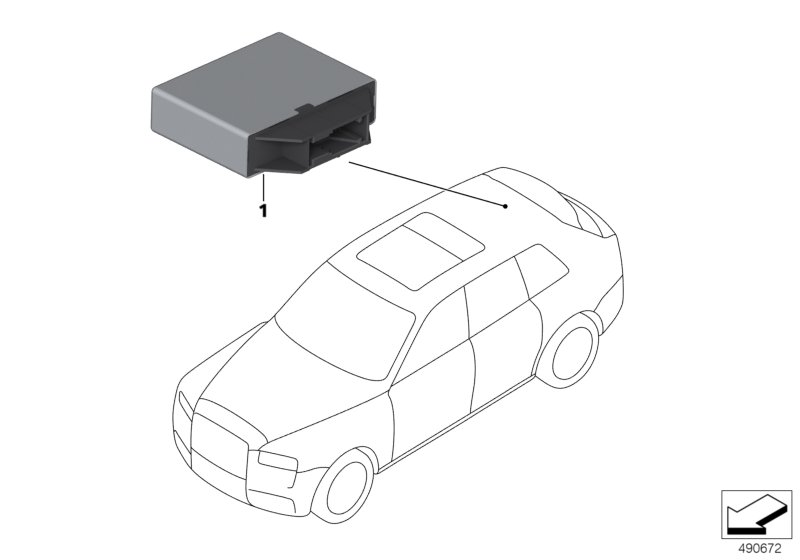 ЭБУ парковочного ассистента (PDC, PMA) для BMW RR31 Cullinan N74L (схема запчастей)