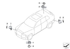Ультразвуковой датчик PMA для BMW RR31 Cullinan N74L (схема запасных частей)